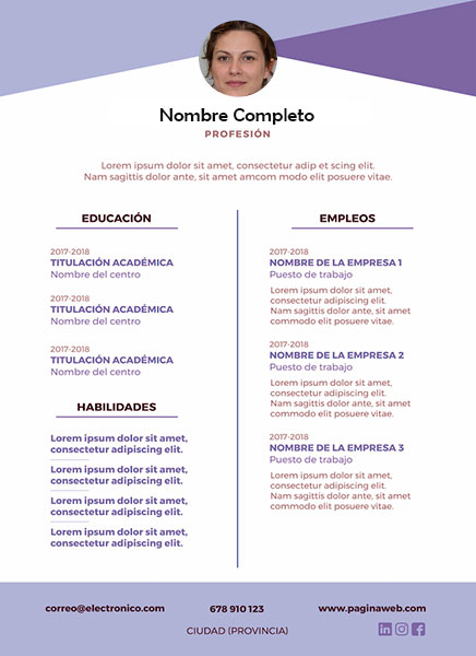 plantilla currículum pastelero